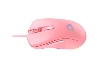 Dareu Мышь игровая проводная Dareu EM908 Pink (розовый), DPI 600-10000, подсветка RGB, USB кабель 1,8м, размер 122.36x66.79x39.83мм - фото 1571963