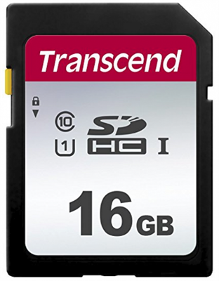 Карта памяти Transcend 16GB UHS-I U1 SD card TS16GSDC300S-mrv