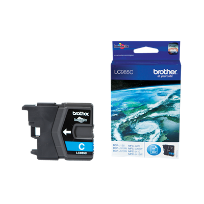 Brother Струйный картридж LC985 голубой для DCP-J315W, DCP-J515W, MFC-J265W (260 стр.) LC985C-mrv1 - фото 2036195