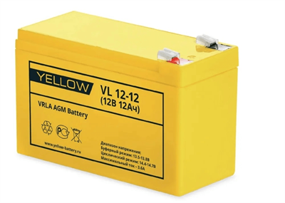 Yellow Battery АКБ YELLOW BATTERY VL 12-12 YELLOW VL 12-12-mrv - фото 2065799