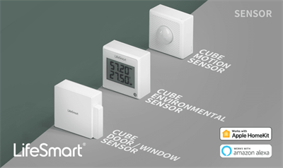 LifeSmart Комплект устройств LifeSmart  на напряжение 100-240В (умная станция, датчик движения,  датчик состояния окружающей среды, пульт,  датчик открывания двери) для управления умным домом Lifesmart Starter KIT (LS082WH, LS058WH, LS062WH, LS063WH, LS06 LS215-mrv - фото 2068845