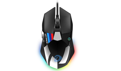 Dareu Мышь игровая проводная Dareu A970 Black Knight (черный с глянцевым покрытием), DPI 800/1600/2400(Default)/6400/18000, подсветка RGB, размер 131x71.7x40.5мм, 1,8м A970 Black Knight-mrv - фото 2071946