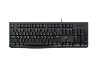 Dareu Клавиатура проводная Dareu LK185 Black (черный), мембранная, 104 клавиши, EN/RU, 1,5м, размер 440x147x22мм - фото 2101609