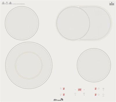 Варочная панель электрическая ELTRONIC (88-28) 4 конфорки (белая) 88-28 ЦБ-00049219 - фото 2312999