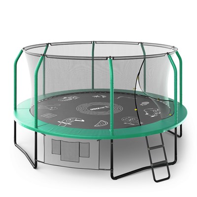 Батут UNIX Line SUPREME GAME 14 ft (Green),  TRUSUG14GR TRUSUG14GR-munix - фото 2342542