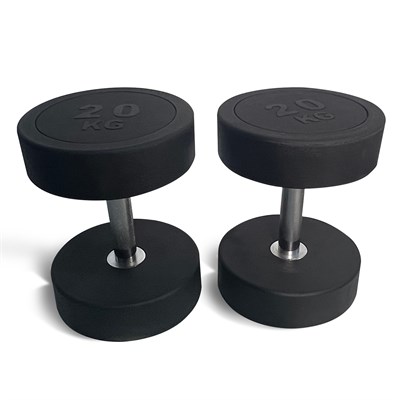Гантель UNIX Fit PRO круглая обрезиненная 20 кг,  DBRND20PBK DBRND20PBK-munix - фото 2346817
