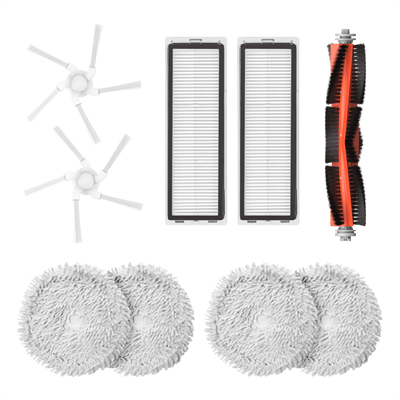 Dreame Комплект аксессуаров для робота-пылесоса W10/W10 Pro Kit 1Main Brush+2Side Brush+2Dust Box Filter+2 pair mop cloth 1 шт. W10/W10 Pro RAK8-mrv - фото 2348628