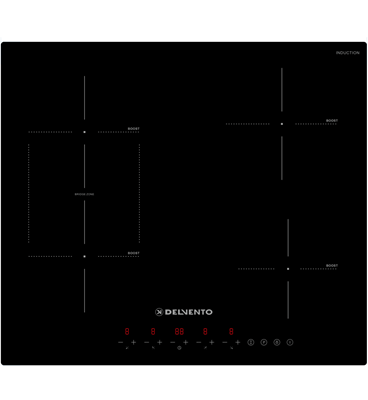 Встраиваемая панель электрическая индукционная 60 см DELVENTO V60I74S200 V60I74S200-mdlv - фото 2350851