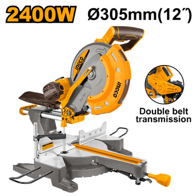 INGCO_PowerTools Торцовочная пила с протяжкой 305 мм 2,4 кВт INGCO BM2S24007 INDUSTRIAL BM2S24007-mrv - фото 2540954