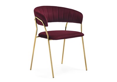 Стул на металлокаркасе Kamelia 1 wine red / gold - комплект из 4 шт 15717-mwdvl - фото 2607070