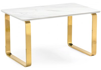 Керамический стол Селена 4 160х90х77 белый мрамор / золото 572187-mwdvl - фото 2608044