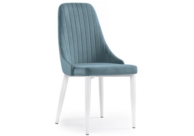 Стул на металлокаркасе Kora light blue / white - комплект из 4 шт 15095-mwdvl - фото 2624521