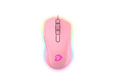 Dareu Мышь игровая проводная Dareu EM908 Pink (розовый), DPI 600-10000, подсветка RGB, USB кабель 1,8м, размер 122.36x66.79x39.83мм EM908 Pink-mrv1 - фото 3039039