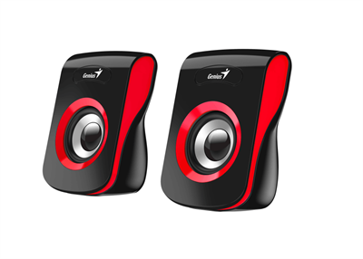 Genius Колонки компьютерные Geinus SP-Q180, 2.0, 2 x 3W RMS, USB-power, Red 31730026401-mrv1 - фото 3040665