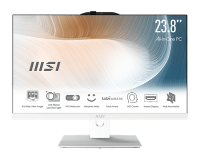 MSI Modern AM242P 12M-216RU (MS-AE07)  23.8'' FHD(1920x1080)/Intel Core i5-1240P/16GB/512GB SSD/Integrated/WiFi/BT/2.0MP/KB+MOUSE(WLS)/W11Pro/1Y/WHITE 9S6-AE0712-893-mrv - фото 3042178