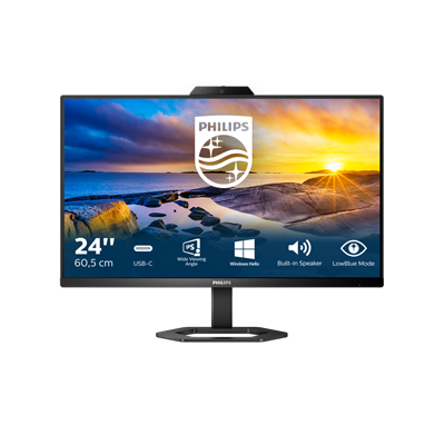 PHILIPS Монитор LCD 23.8'' 16:9 1920х1080(FHD) IPS, nonGLARE, 75 Hz, 300 cd/m2, H178°/V178°, 1000:1, 16.7M, 4ms, HDMI, DP, USB-C, Height adj, Pivot, Tilt, Speakers, Black 24E1N5300HE (00/01)-mrv - фото 3042783