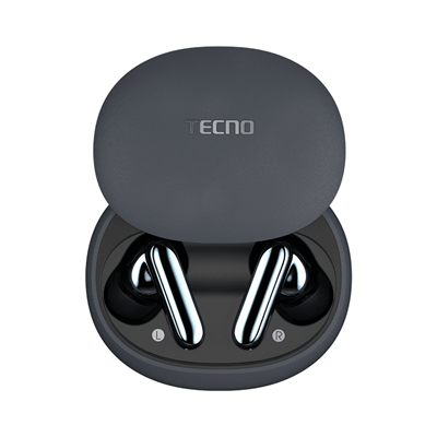 Tecno Tecno Беспроводные Bluetooth наушники TU01 серый/grey Tecno TU01 grey-mrv - фото 3043315