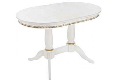 Деревянный стол Кантри 120 молочный / золотая патина 615194-mwdvl