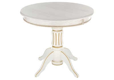 Деревянный стол Павия молочный / золото патина 615193-mwdvl