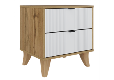 Прикроватная тумба Лорена дуб вотан / белый 582150-mwdvl - фото 3097973