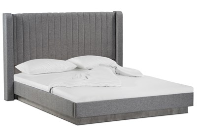 Двуспальная кровать Tulip с ПМ 160х200 метрополитан грей / белая матовая 406291-mwdvl - фото 3098052