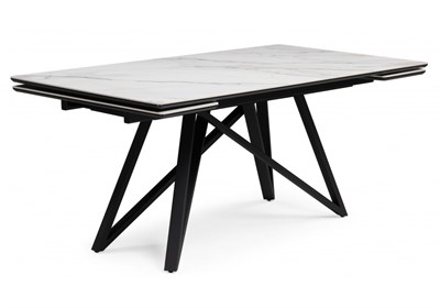 Керамический стол Вилсон 160(220)х89 белый gilt white / черный 612184-mwdvl - фото 3099705