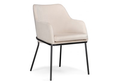 Кресло Охаши кремовый / черный глянец - комплект из 2 шт 610745-mwdvl