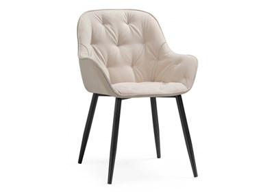 Стул на металлокаркасе Олму бежевый / черный 607898-mwdvl - фото 3100689