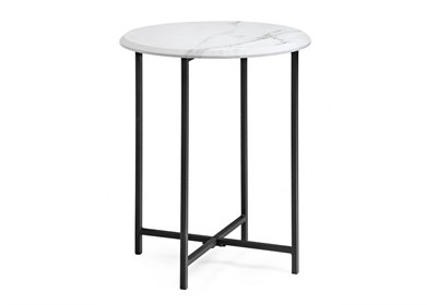 Журнальный столик Грейс мрамор белый / черный 516567-mwdvl