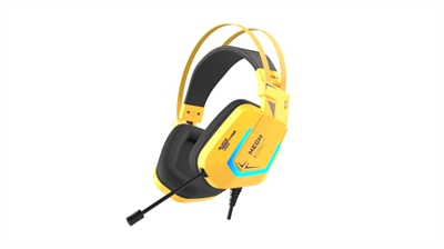 Dareu Гарнитура игровая проводная Dareu EH732 Yellow (желтый), подключение USB, подсветка RGB EH732 Yellow-mrv - фото 3141734
