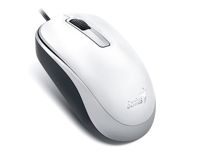 Genius Мышь DX-125, USB, белая (white, optical 1000dpi, подходит под обе руки) 31010106102-mrv1 - фото 3146017