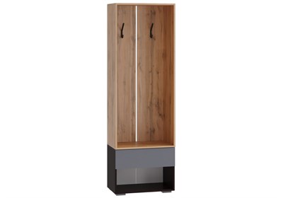 Готовая прихожая Роут 0,6 м венге / дуб вотан / графит софт 615368-mwdvl - фото 3212084