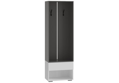 Готовая прихожая Роут 0,6 м белый / графит 615371-mwdvl - фото 3212088