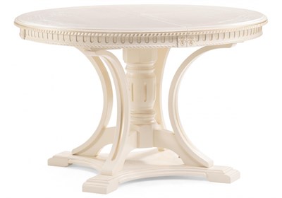 Деревянный стол Нозеан круглый бежевый / золото 615231-mwdvl