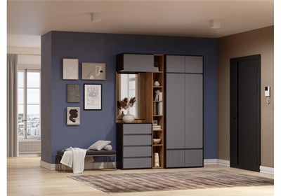 Модульная прихожая Роут венге / графит софт комплектация 4 596591-mwdvl - фото 3216041