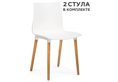Комплект стульев Кобе 2 шт белый 589905-mwdvl - фото 3216686