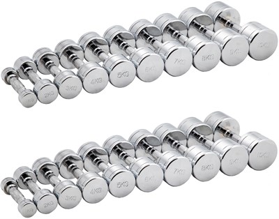 Гантельный ряд CHROME (шаг 1 кг, 10 пар) PROFI-FIT 1-10 кг арт-itxsj15lfhje-tmzspr - фото 3247131