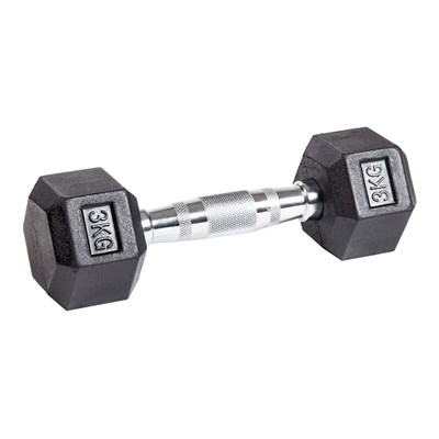 Гантель гексагональная обрезиненная PROFI-FIT  3 кг арт-xmvrx8rdqhsi-tmzspr - фото 3247186