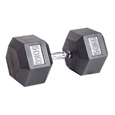 Гантель гексагональная обрезиненная PROFI-FIT 50 кг арт-2tiopcj6bx8z-tmzspr - фото 3247204