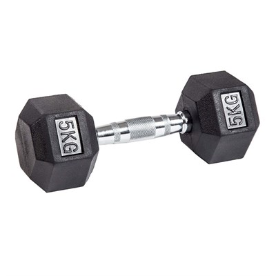 Гантель гексагональная обрезиненная PROFI-FIT  5 кг арт-im1vqvmtsitz-tmzspr - фото 3247207