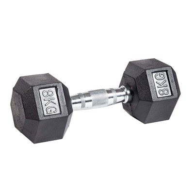 Гантель гексагональная обрезиненная PROFI-FIT  8 кг арт-l1t8gibszgvq-tmzspr - фото 3247218