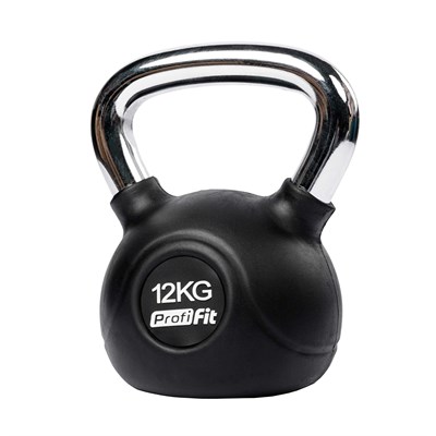 Гиря обрезиненная с хромированной ручкой PROFI-FIT 12 кг арт-0xosedn5pd5q-tmzspr - фото 3247838