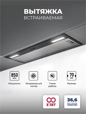 Вытяжка кухонная встраиваемая LEX HYPER 900 Inverter BL spLEXCHAT000159 - фото 3705018