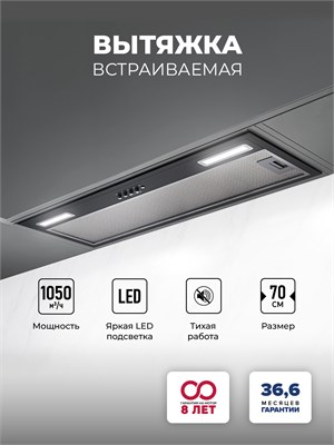 Вытяжка кухонная встраиваемая LEX HYPER 900 BL spLEXCHAT000151 - фото 3705267