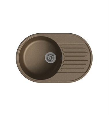 Мойка кухонная кварцевая LEX Como 740 Chocolate spLEXRULE000009 - фото 3712359