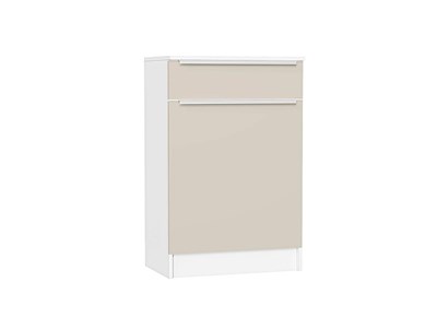 Тумба Стиль ТБ-601 с ящиком Белый, Cream Silk, Фьюжн, каркас ЛДСП  Белый, фасад МДФ  Cream Silk,  907*600*380 sppr5VVTtoAR74480 - фото 3806308