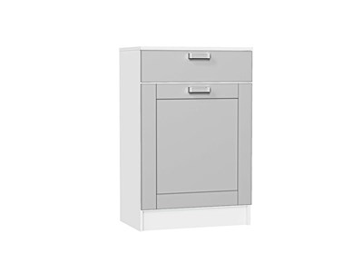 Тумба Стиль ТБ-601 с ящиком Белый, Grey Silk, Лофт, каркас ЛДСП  Белый, фасад МДФ  Grey Silk,  907*600*380 sppr5VVTtoAR74499 - фото 3806311