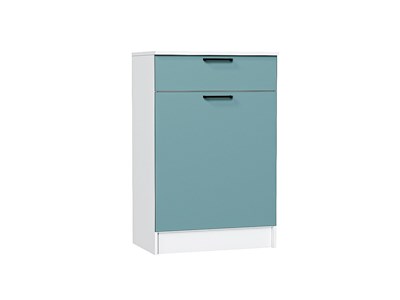 Тумба Стиль ТБ-601 с ящиком Белый, Grey-green In 2S, каркас ЛДСП  Белый, фасад ЛДСП  Grey-green In 2S,  907*600*380 sppr5VVTtoAR63264 - фото 3806314