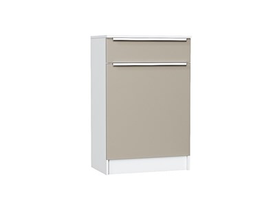 Тумба Стиль ТБ-601 с ящиком Белый, Silky Grey, каркас ЛДСП  Белый, фасад МДФ  Silky Grey,  907*600*380 sppr5VVTtoAR59883 - фото 3806317