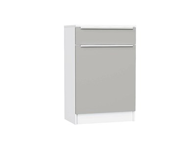 Тумба Стиль ТБ-601 с ящиком Белый, Silky Light Grey, каркас ЛДСП  Белый, фасад МДФ  Silky Light Grey,  907*600*380 sppr5VVTtoAR68710 - фото 3806318